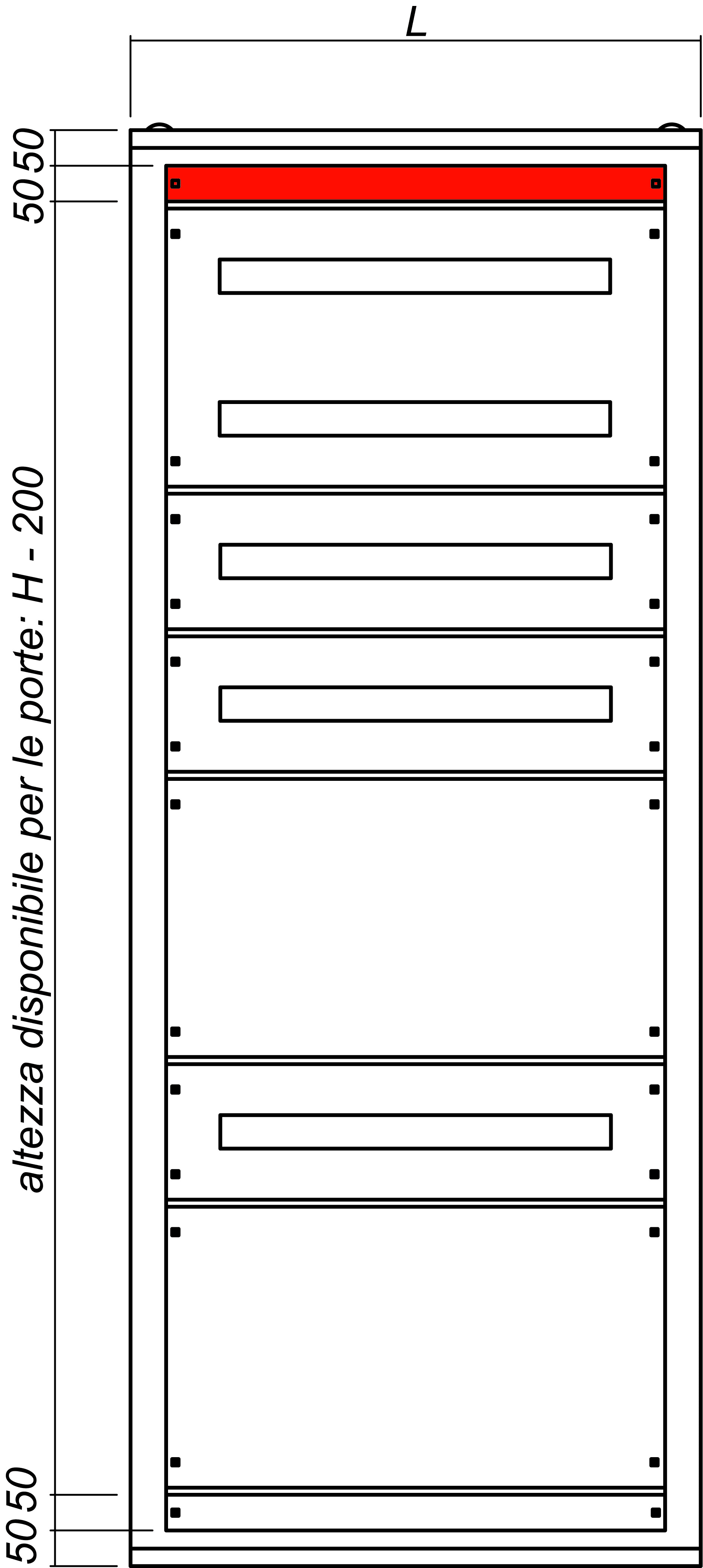 DKC-RAMBLOCK - RMBR5PCD80 Pannelli di compensazione, larghezza 800 mm, confezione 2 pezzi