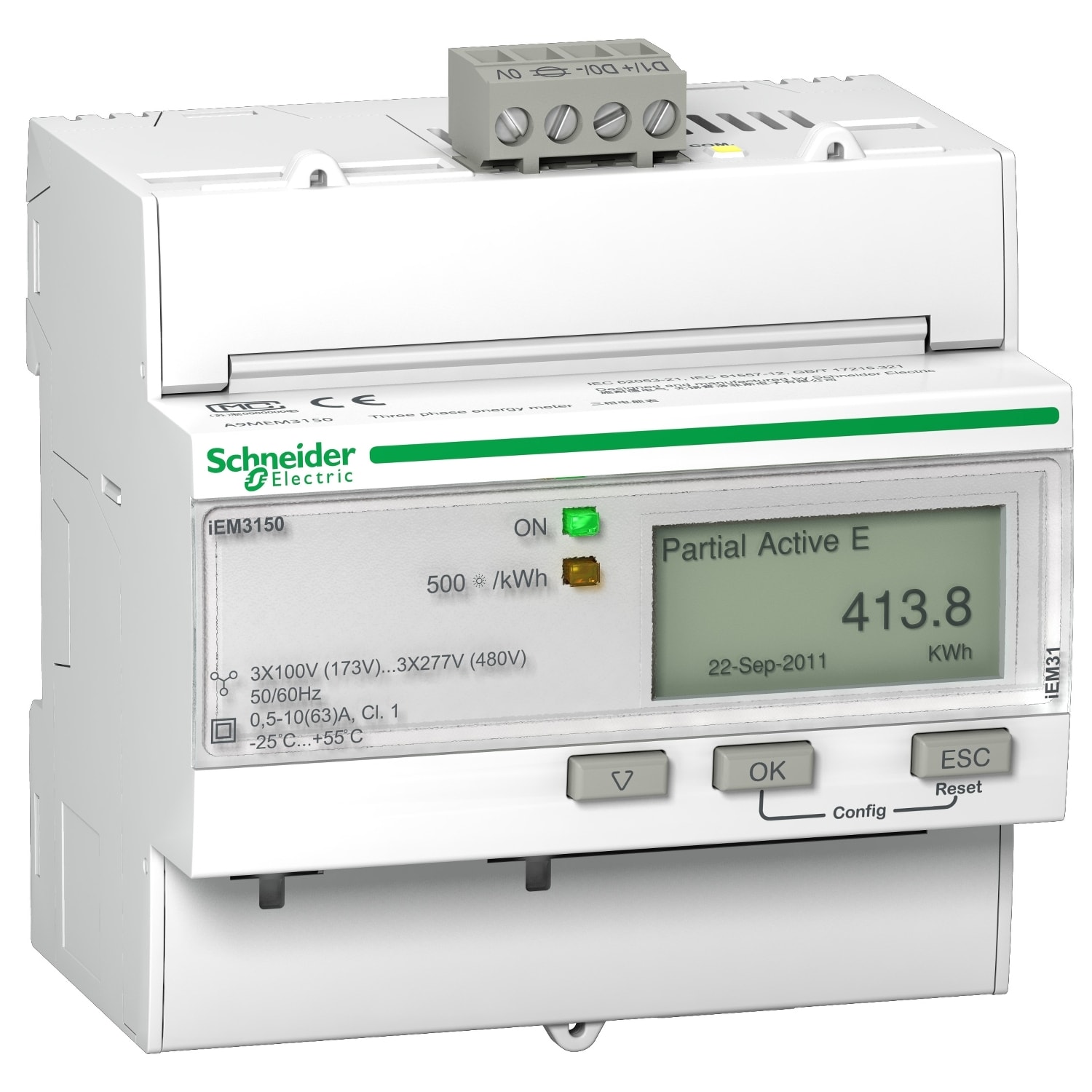 SCHNEIDER ELECTRIC - SNRA9MEM3150 IEM3150 3P+N INS.DIR. 63A, RESET, MODB.