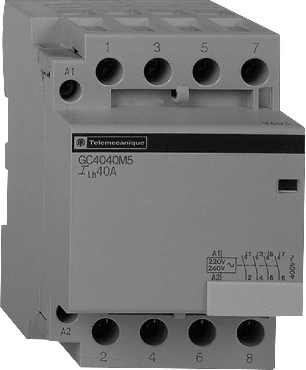 SCHNEIDER ELECTRIC - SNRGC6340M5 Contattore modulare GC - 4 NO - 63 A - 220...240 V CA