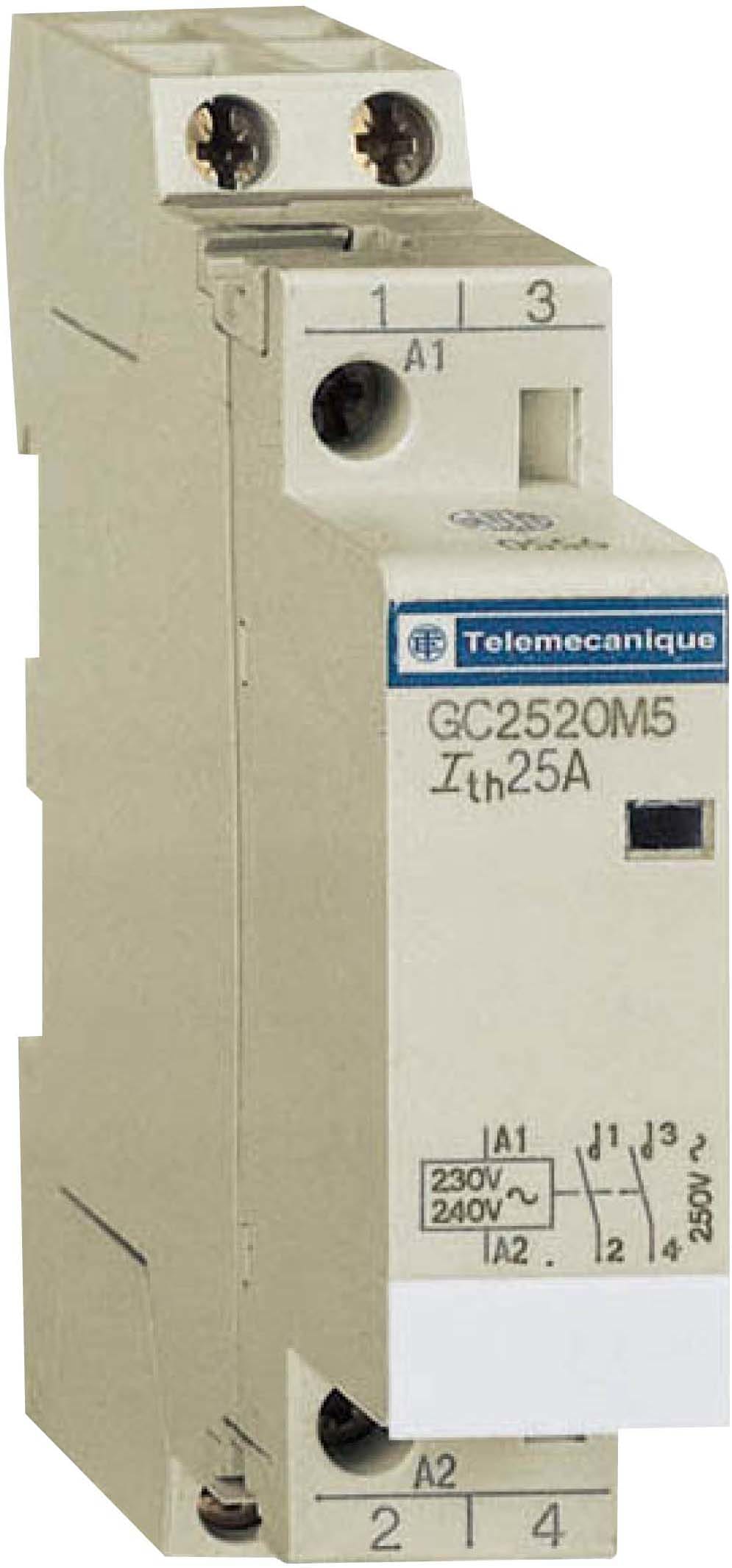 SCHNEIDER ELECTRIC - SNRGC1620B5 Modular contactor, TeSys GC, AC-7a, 16A, 2NO, 24VAC 50Hz coil