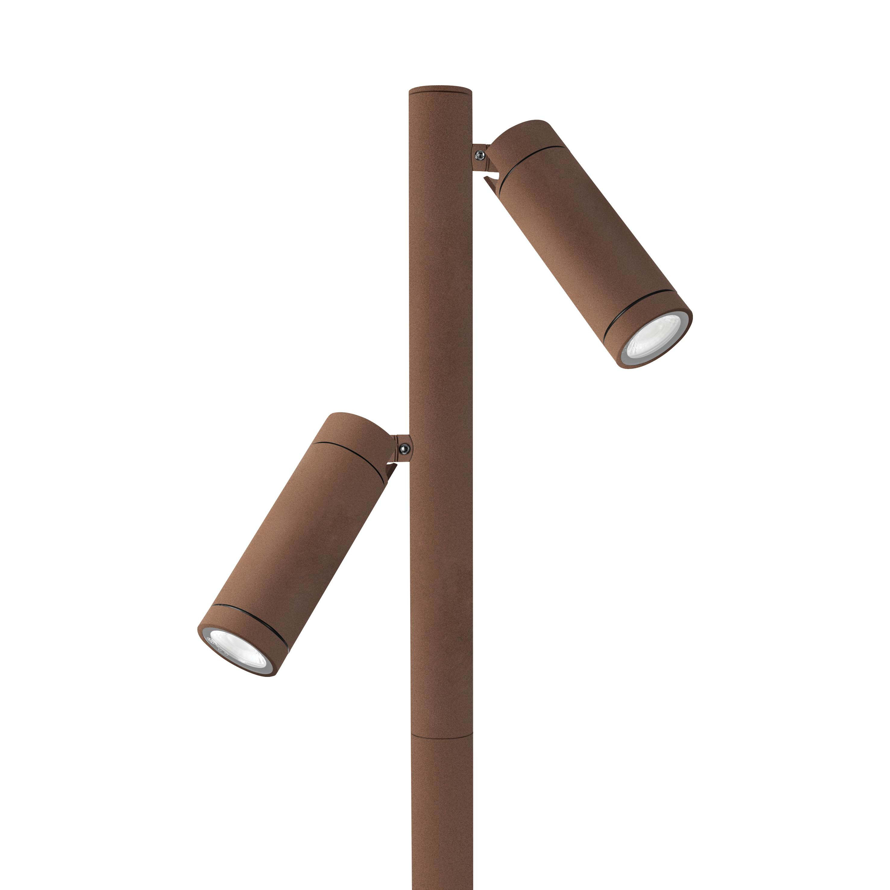 NOBILE ITALIA - NOBPT090/02/M/3K/BR BOLLARD 2 SPOT H90 2X5W 3K 30 IP65 240V