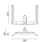NOBILE ITALIA - NOBS312/BI KIT SUPPORT PER PANEL 30X120 PER BINARIO