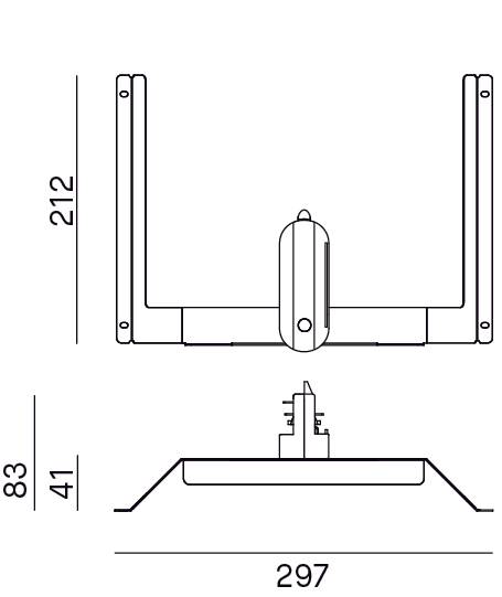 NOBILE ITALIA - NOBS312/BI KIT SUPPORT PER PANEL 30X120 PER BINARIO