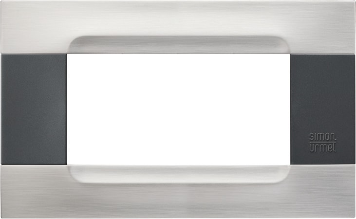 URMET SPA - UTD10904.91 PLACCA MET NICKEL ACCIAIO 4M