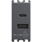 URMET SPA - UTD27331.TT CARICATORE 2XUSB 5V 3A 1M TT
