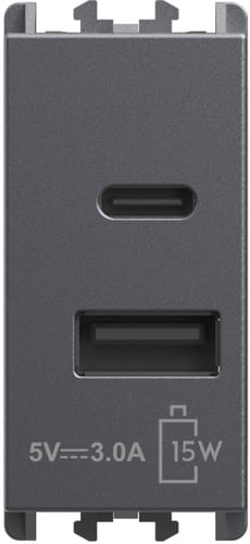 URMET SPA - UTD27331.TT CARICATORE 2XUSB 5V 3A 1M TT