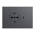 URMET SPA - UTD27850.TT KIT P40 CLEAN+USB 3.0 A+C TITANIO