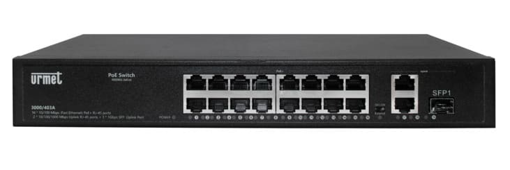 URMET SPA - UTD3000/403A SWITCH 16X 10/100 POE+2 UPLINK