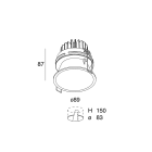 NOVALUX SPA - NOX103703.01 PIX TND: LED 10W 500MA 3K 36D IP54 BIA