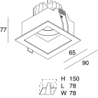 NOVALUX SPA - NOX103701.01 PIX QDR: LED 10W 500MA 3K 36 IP54 BIA