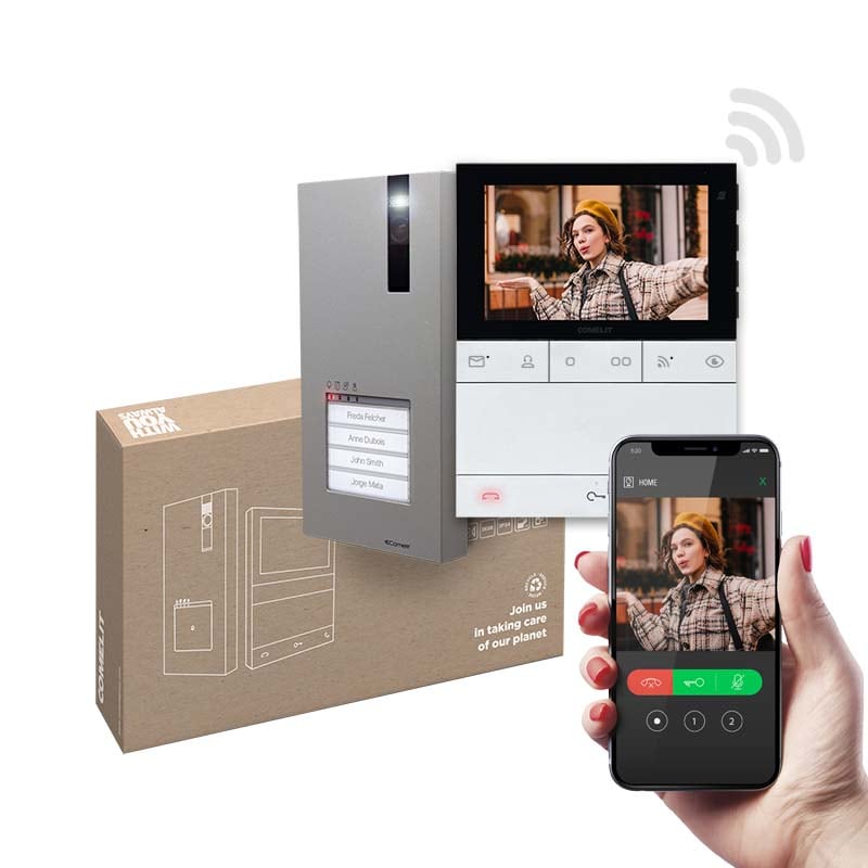 COMELIT GROUP SPA - COEPL8451V KIT QUADRA E PEOPLE VIVAVOCE WI-FI. SB2