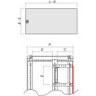 DKC-RAMBLOCK - RMBR5CPME6300 Porta modulare cieca, dimensioni 600 x 300 (LxA)