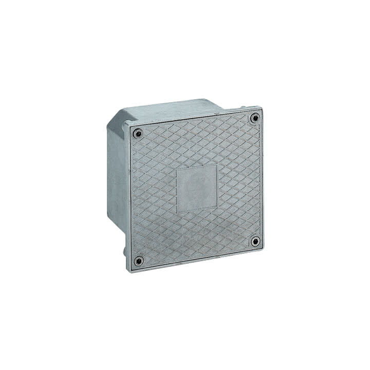 CONCHIGLIA - CON046070033 Serie PP - Pozzetto in alluminio calpestabile, IP55, dimensioni 245 x 245 x 97 mm (BxAxP)