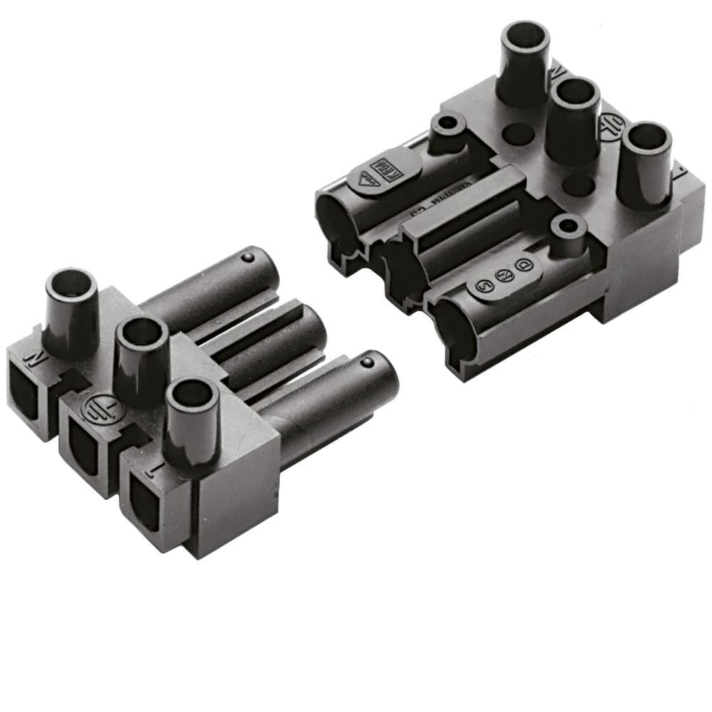 OMEGA FUSIBILI SPA - OMFAC166-1BU/3BK PRESA AC166-1 3 POLI NERA