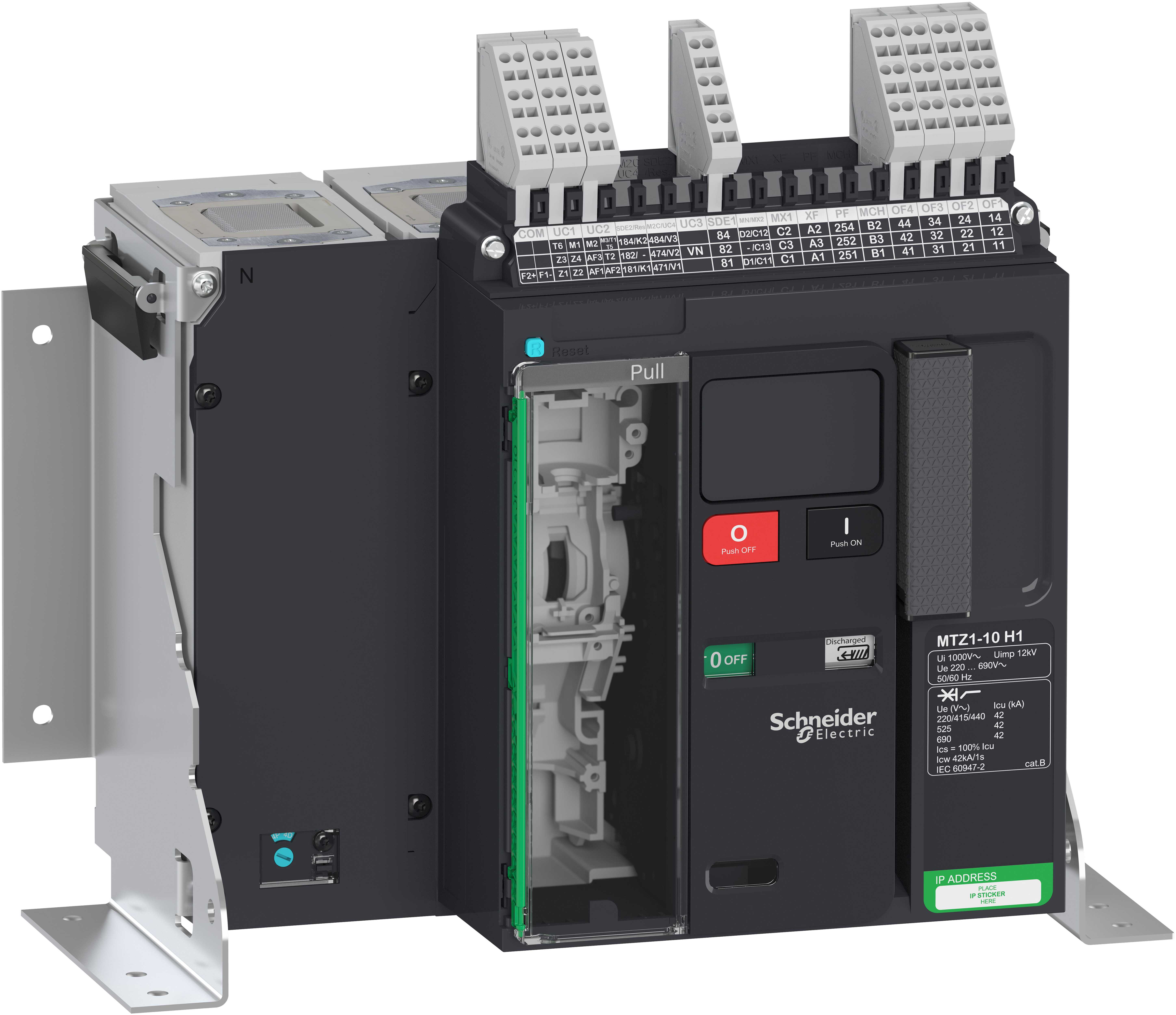 SCHNEIDER ELECTRIC - SNRLV847135 MTZ1 10 H1 4P FISSO SENZA MICROLOGIC