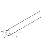 NOVALUX SPA - NOX105408.01 Profilo dissipante per Strip LED in lega di alluminio completo di testate, schermo e molle di fissaggio. Garanzia 5 anni.