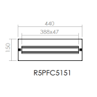 DKC-RAMBLOCK - RMBR5PFC5151 Pannello DIN 21 moduli, dimensioni 500 x 150 (LxA)