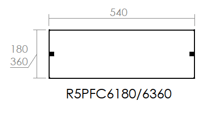 DKC-RAMBLOCK - RMBR5PFC6360 Pannello cieco per telaio modulare, dimensioni 600 x 360 (LxA)