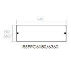 DKC-RAMBLOCK - RMBR5PFC6360 Pannello cieco per telaio modulare, dimensioni 600 x 360 (LxA)