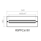 DKC-RAMBLOCK - RMBR5PFC6181 PORTA DISTRIBUZIONE 600X180 DIN 26 MODUL