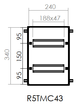 DKC-RAMBLOCK - RMBR5TMC43 TELAIO 10 MODULI X 2