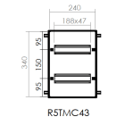 DKC-RAMBLOCK - RMBR5TMC43 TELAIO 10 MODULI X 2