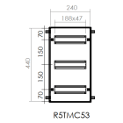 DKC-RAMBLOCK - RMBR5TMC53 TELAIO 10 MODULI X 3