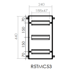 DKC-RAMBLOCK - RMBR5TMC53 TELAIO 10 MODULI X 3