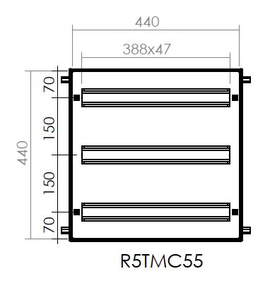 DKC-RAMBLOCK - RMBR5TM66 TELAIO 26 MODULI X 3