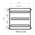 DKC-RAMBLOCK - RMBR5TM66 Telaio modulare, 3x26 moduli DIN