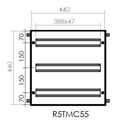 DKC-RAMBLOCK - RMBR5TMC55 TELAIO 21 MODULI X 3
