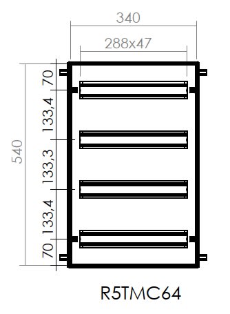 DKC-RAMBLOCK - RMBR5TMC64 TELAIO 16 MODULI X 4