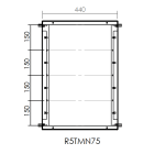 DKC-RAMBLOCK - RMBR5TMN75 Telaio modulare solo struttura, dimensioni 600 x 800 mm (AxL)