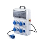 ROSI MATERIALE ELETT - QUADRO PORTATILE 4 PRESE INTERBL. 16A 3P IP67 + MT E DIFF. GEN. 25A 2P + P.E., 3KW