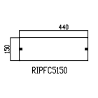 DKC-RAMBLOCK - RMBRIPFC51501 Pannello cieco INOX AISI 304 per telaio modulare, dimensioni 500 x 150 mm (LxA)