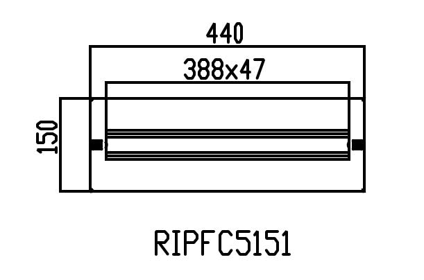 DKC-RAMBLOCK - RMBRIPFC51511 Pannello distribuzione INOX AISI 304, DIN 21 moduli, dimensioni 500 x 150 mm (LxA)