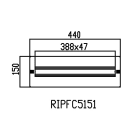 DKC-RAMBLOCK - RMBRIPFC51511 Pannello distribuzione INOX AISI 304, DIN 21 moduli, dimensioni 500 x 150 mm (LxA)