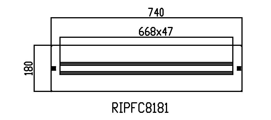 DKC-RAMBLOCK - RMBRIPFC81811 Pannello distribuzione INOX AISI 304, DIN 36 moduli, dimensioni 800 x 180 mm (LxA)