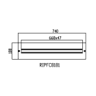 DKC-RAMBLOCK - RMBRIPFC81811 Pannello distribuzione INOX AISI 304, DIN 36 moduli, dimensioni 800 x 180 mm (LxA)