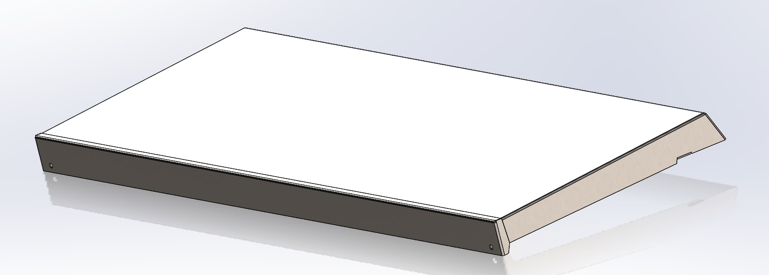 DKC-RAMBLOCK - RMBRITT0591 Tetto per protezione cassa, INOX AISI 304, dimensioni 500 x 250 mm (LxP)