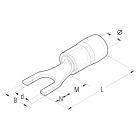 CEMBRE SPA - CEMRKY-U3.5 CAPOCORDA A FORCELLA RINFORZATO ANTIVIBRANTE, PREISOLATO IN PA6.6, ROSSO, PER CONDUTTORI IN RAME, HALOGEN FREE, SEZIONE 0,25-1,5mmq VITE 3,5mm