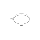 NOVALUX SRL - NOX104407.01 ROTO: LED 63W DALI 3K BIA D=800