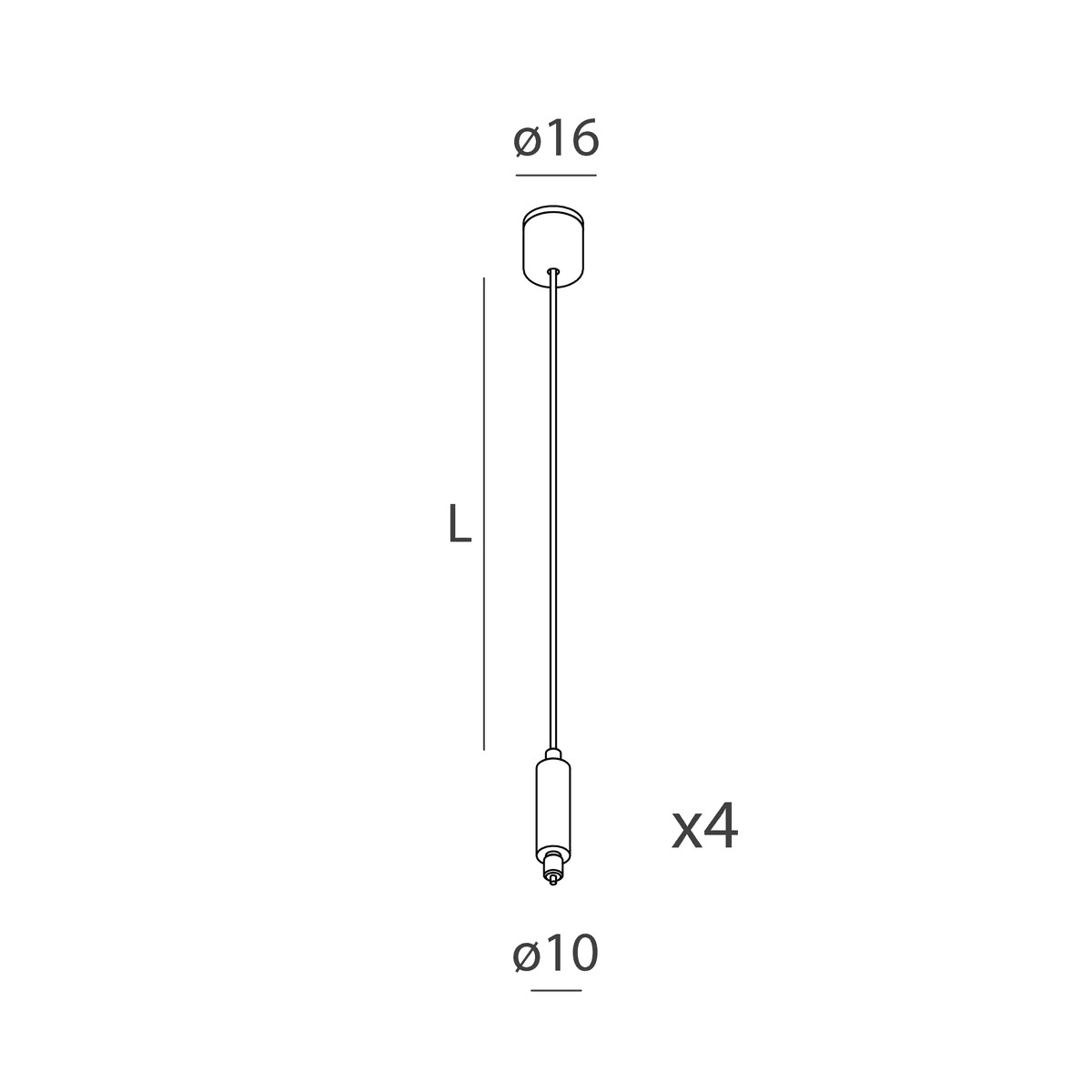 NOVALUX SRL - NOX104428.99 ROTO: D=800 KIT 4 SOSP. L3000