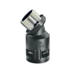 COSMEC - CSM5028-2321NM Raccordo curvo a 45° con filetto maschio metallico, PG21, IP68, nero, AD28,5