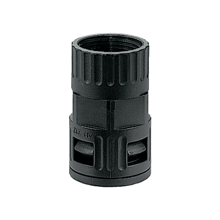 COSMEC - CSM5100-17011820N8 Raccordo diritto ad innesto rapido in PA, filetto femm. plastico UNEF 11/8"-20, IP68, nero, AD21,2