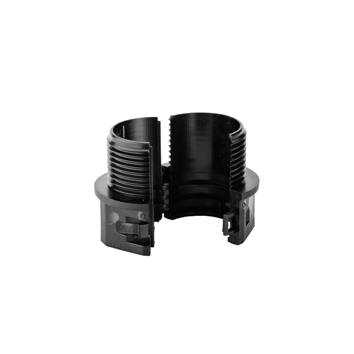 COSMEC - CSM5012DUO-3650N Raccordo apribile serie DUO per tubi con taglio longitudinale, Metrico 50 x 1,5 , nero, AD42,5