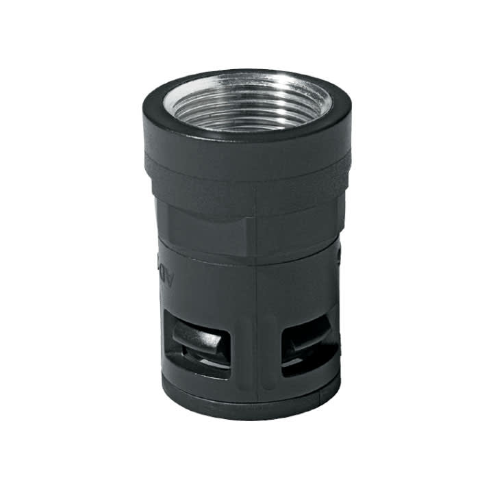 COSMEC - CSM5112M-3640NM Raccordo diritto ad innesto rapido in PA, filetto femm. metallico, M 40 x 1,5 , IP68, nero, AD42,5