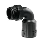 COSMEC - CSM5029L-1725N Raccordo curvo a 90° ECO, filetto maschio plastico, Metrico 25 x 1,5 mm , IP68, nero, AD21,2