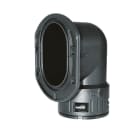 COSMEC - CSM5027-36N67 Raccordo a gomito flangiato 90°, IP67, nero, AD36