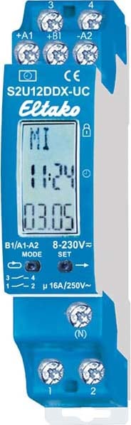 ELTAKO - EAK23200901 DIGITALLY ADJUSTABLE 2-CHANNEL TIMER, 1+